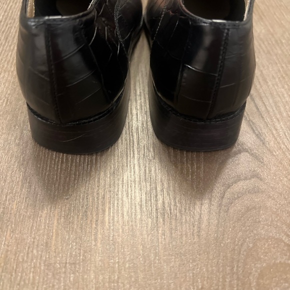 Sesto Meucci Black Animal Alligator Print Loafers - Picture 3 of 4